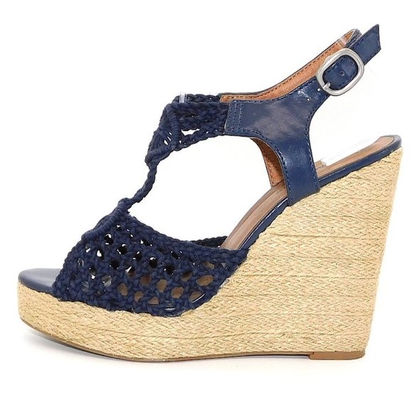 Lucky Brand "Rilo" Macrame Espadrille Jute Wedges - Picture 2 of 12